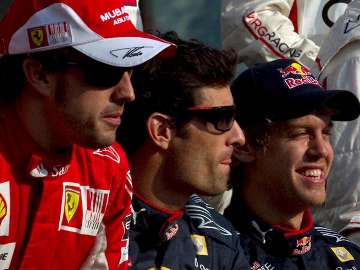 Alonso, Webber y Vettel preparados