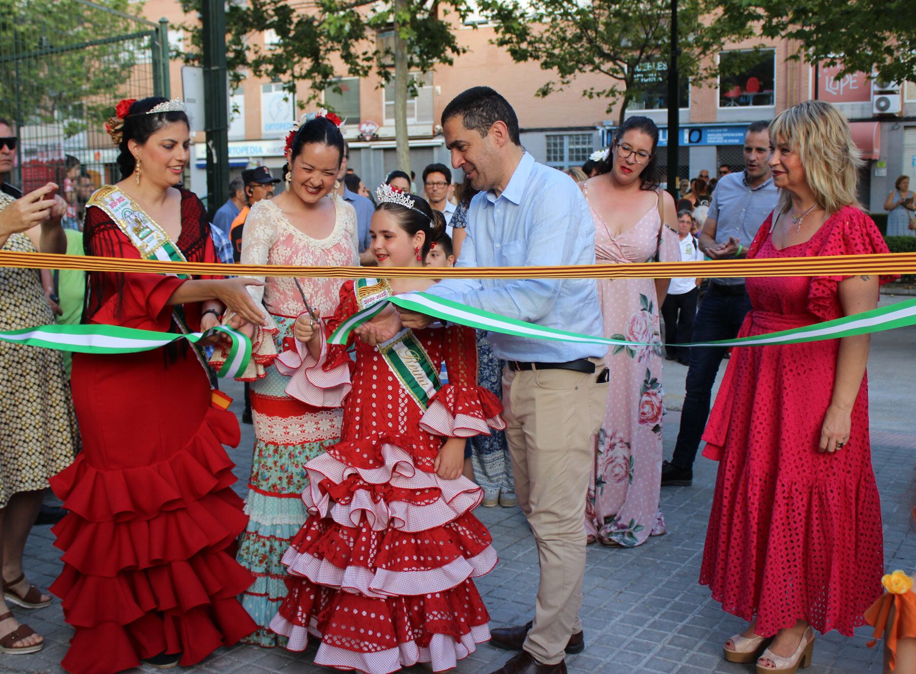 Un instante de la inauguración oficial de la Feria Andaluza