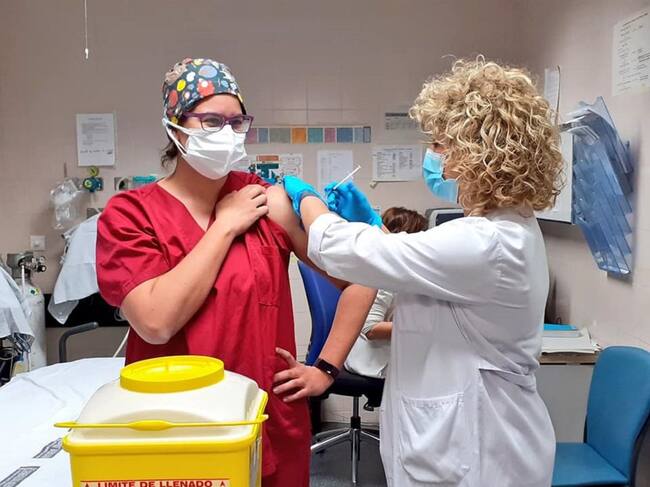 Vacunación en el Hospital de Elda