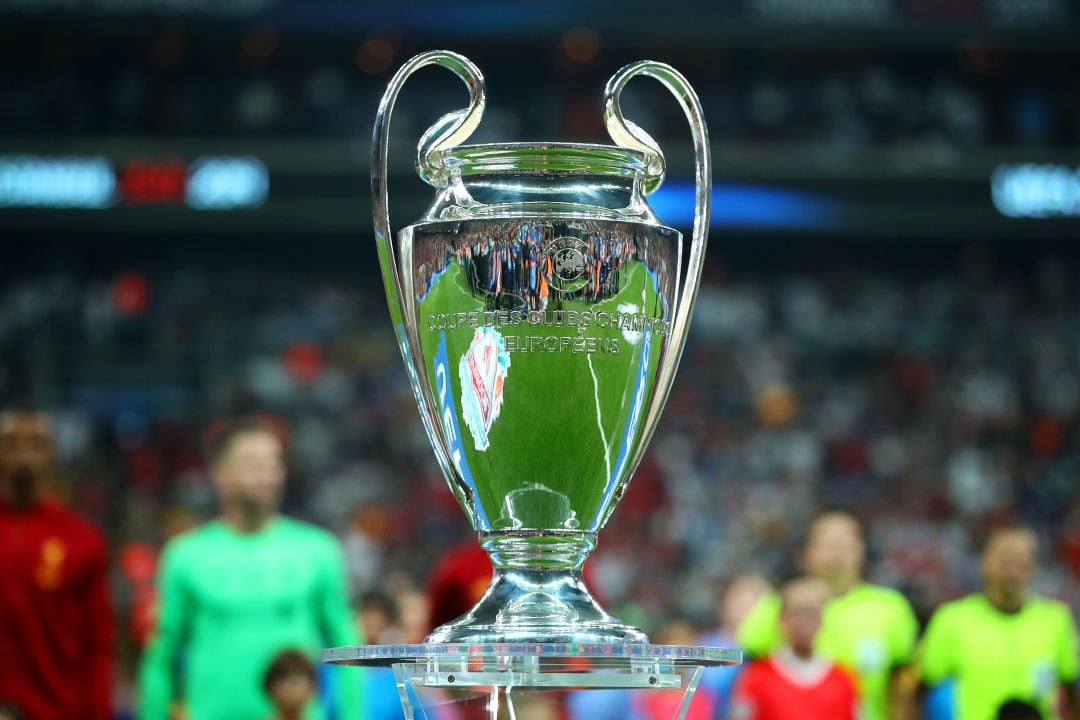 El trofeo de la Champions League.