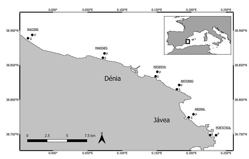 Mapa muestro del Gambierdiscus