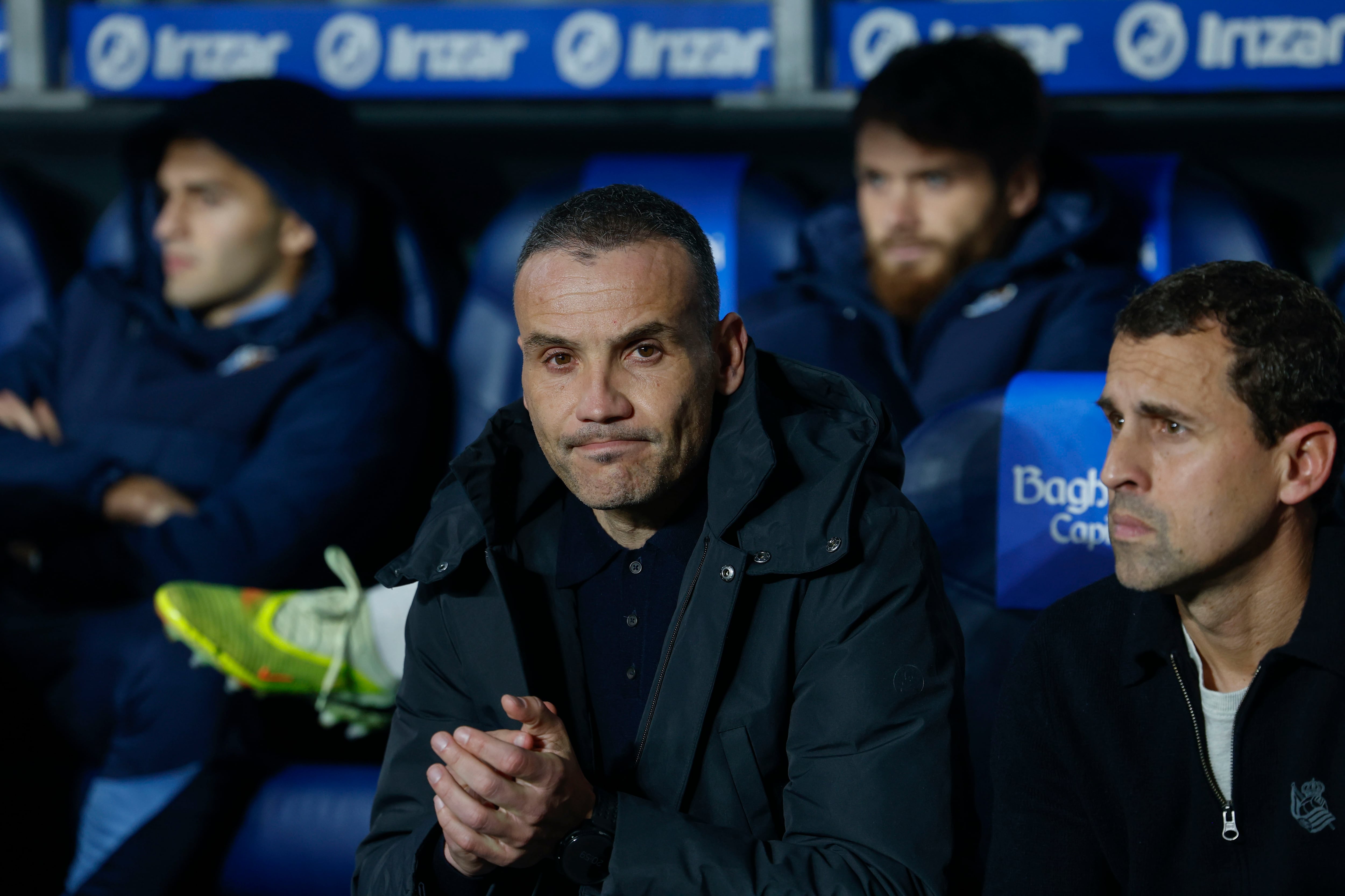 El entrenador de la Real Sociedad, Sergio Francisco, antes del partido de LaLiga entre la Real Sociedad y el Girona