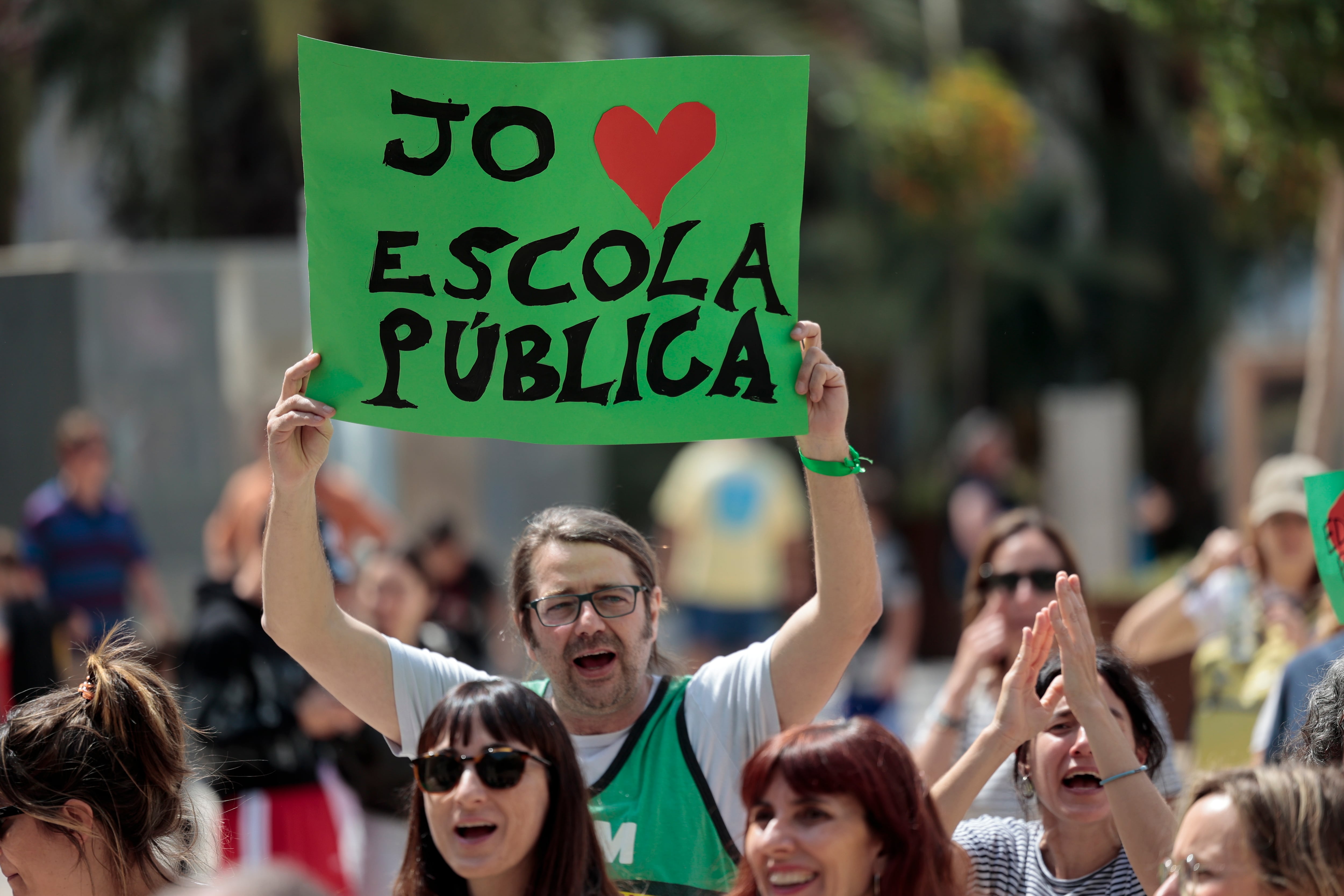 Manifestación de 2024 en favor al sistema educativo público.