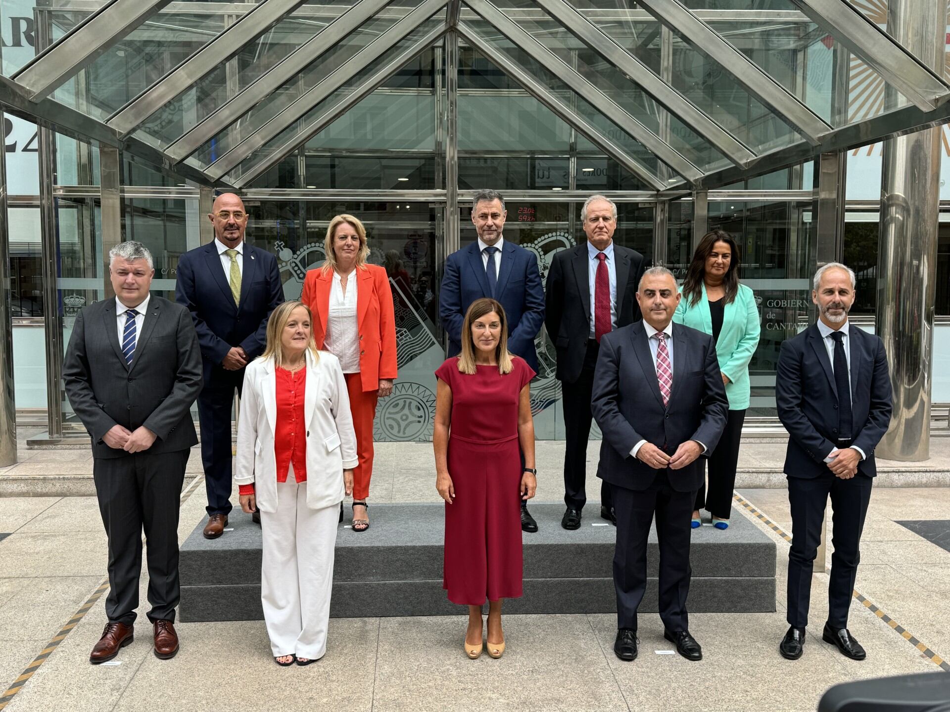 María José Saenz de Buruaga en la presentación de hoy con su nuevo equipo de Gobierno