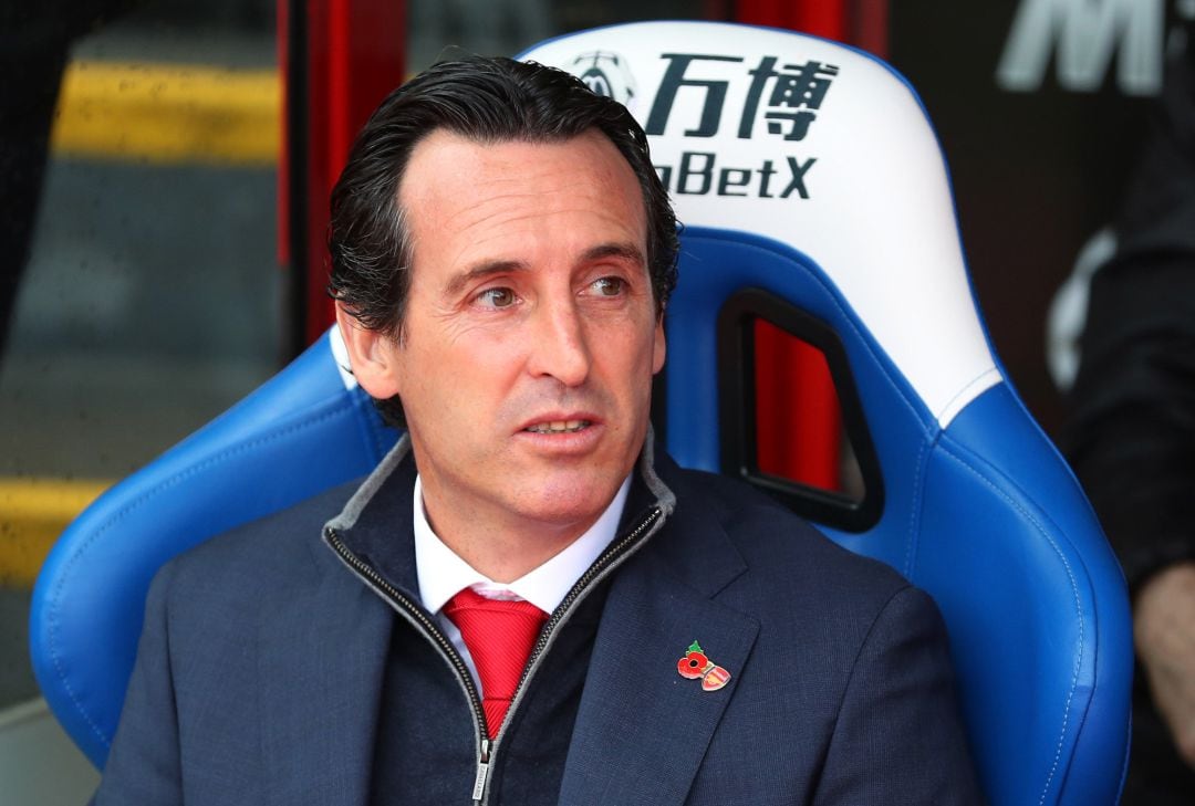 Unai Emery durante el Crystal Palace - Arsenal. 