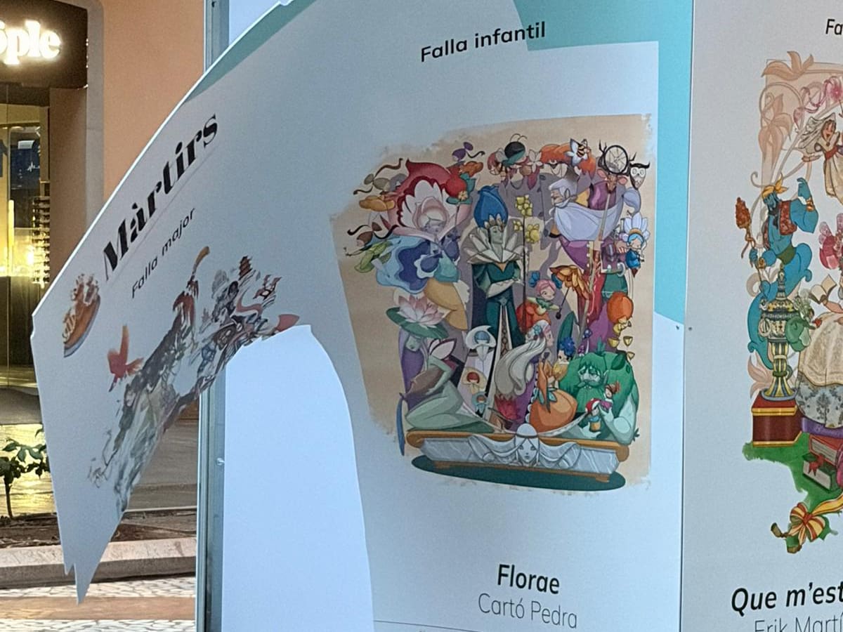 Vandalizan la exposición de los bocetos de las fallas de Gandia horas después de su inauguración