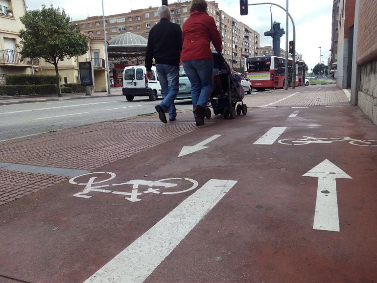 Acera bici en Alcalá de Henares