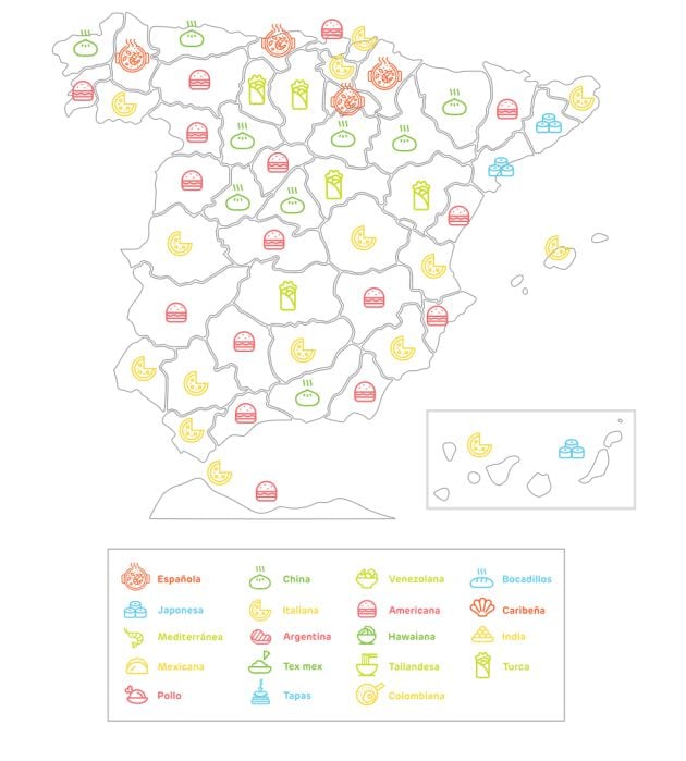 Las comidas más comunes, por provincias.