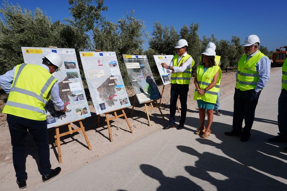 Visita a las obras de modernización de los regadíos de Cuevas del Campo