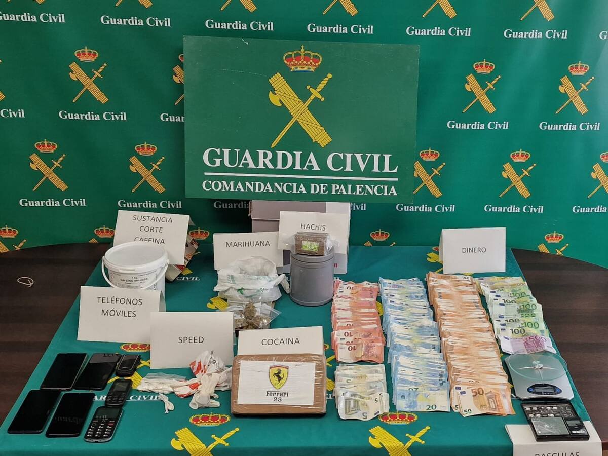 La Guardia Civil detiene a otras tres personas e investiga a una por tráfico de drogas en Palencia