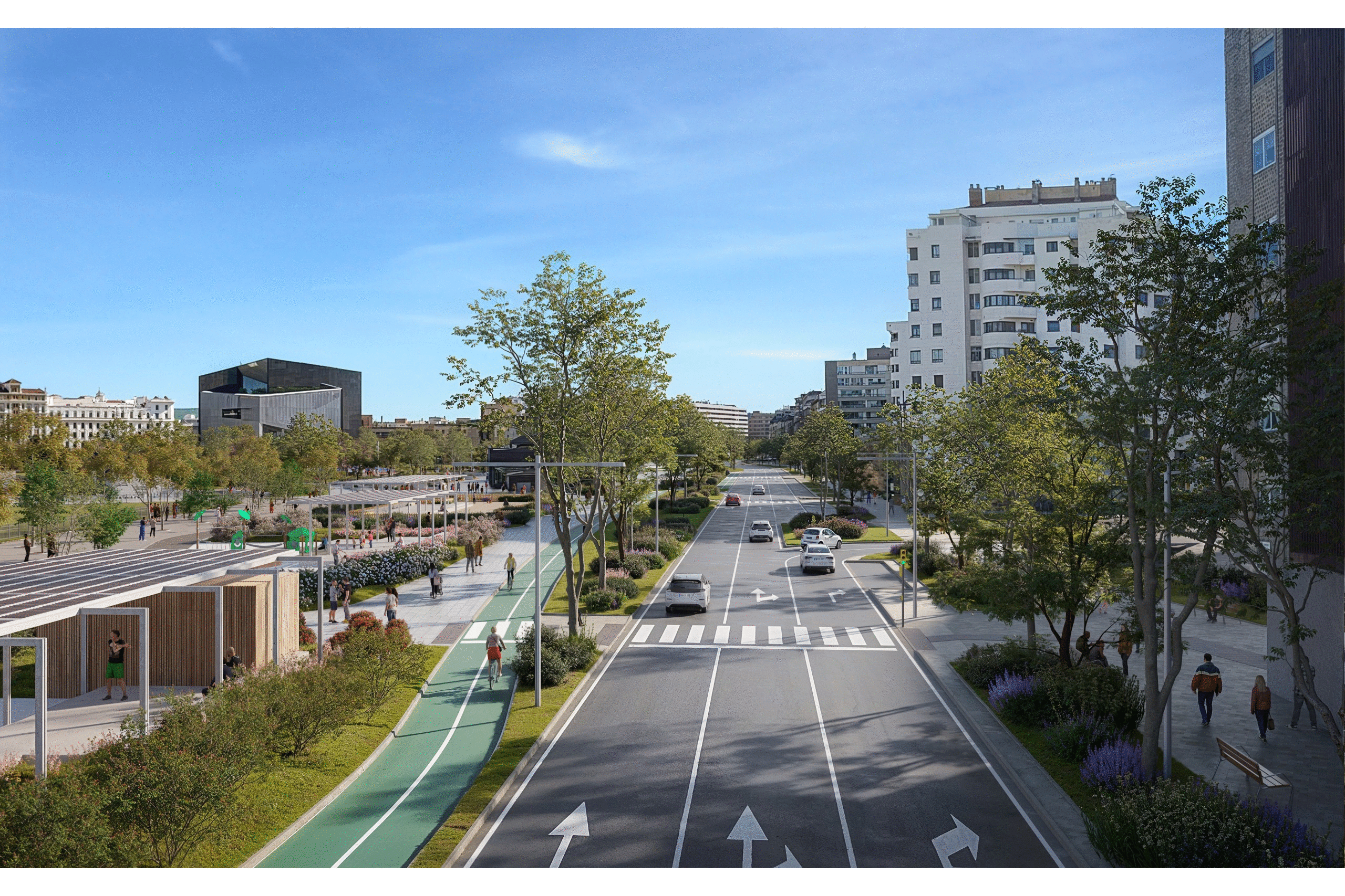 Simulación de cómo quedará el nuevo parque del Portillo de Zaragoza