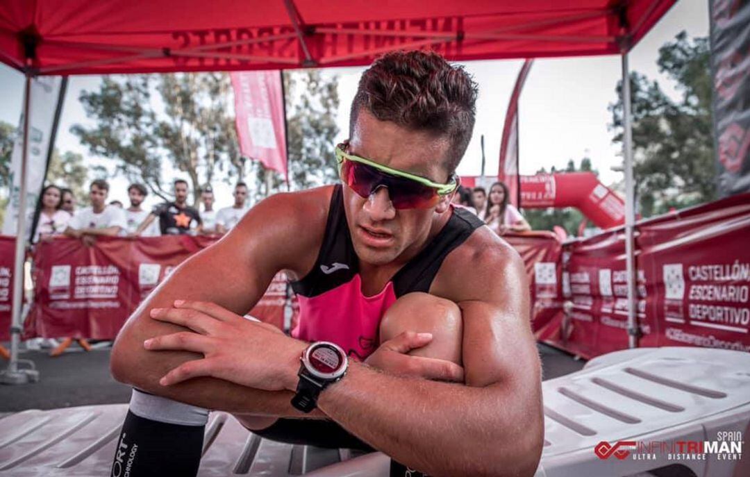 Adrián Cortijo durante el Ultraman. 