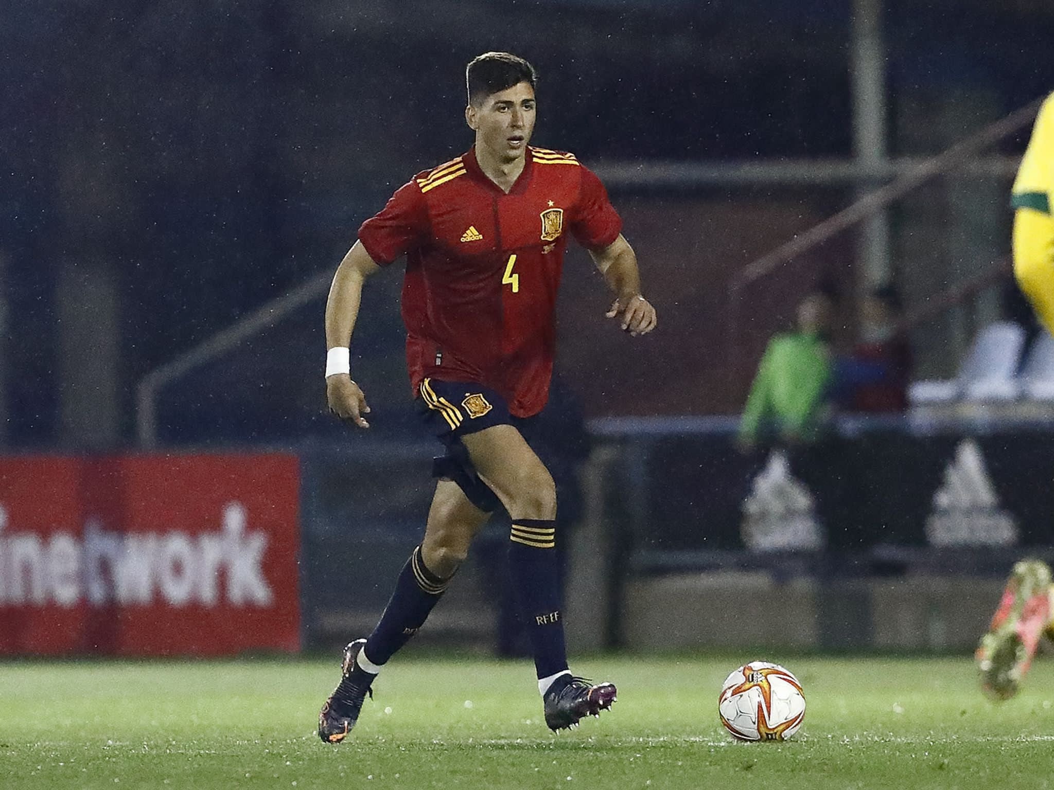 Raúl Torrente debutando con la Sub21