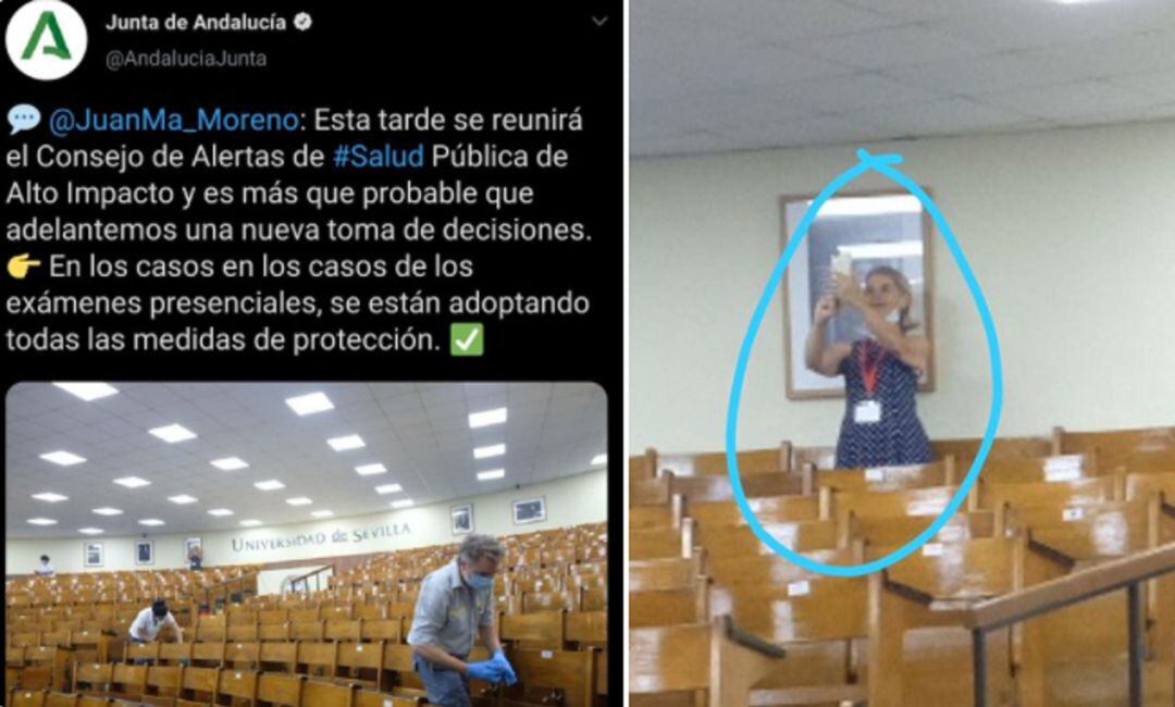 La imagen que indigna a los estudiantes.