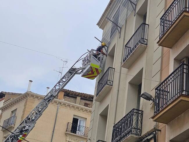 Sistema de protección dispuesto por los Bomberos para la seguridad de los viandantes
