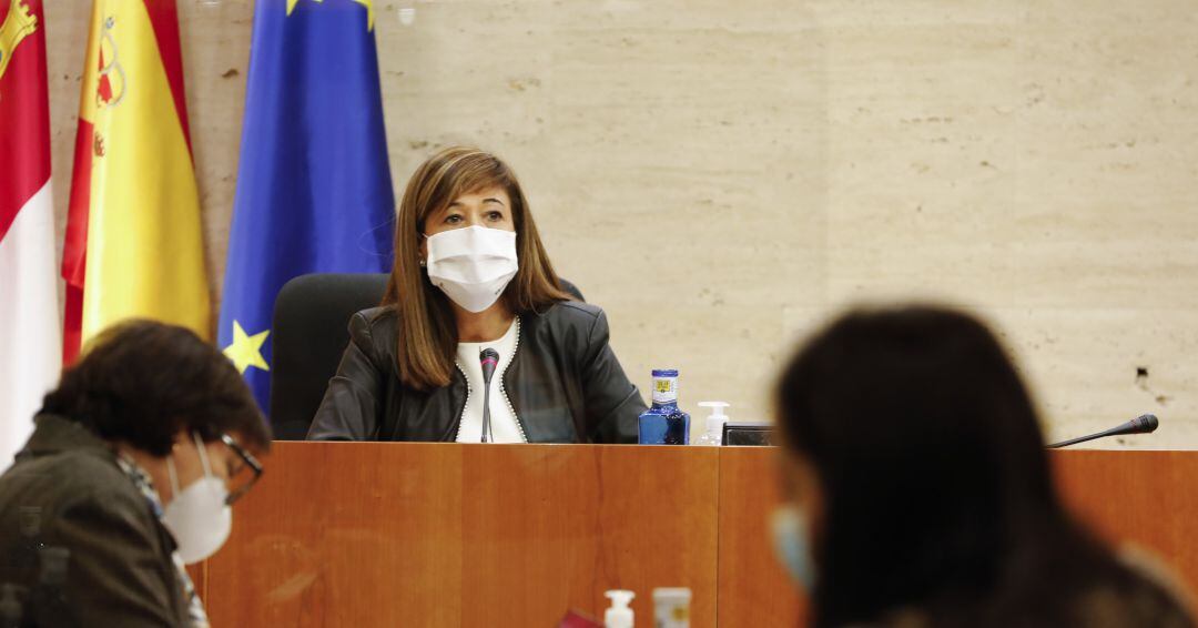 Pilar Callado durante su comparecencia en la Comisión de las Cortes