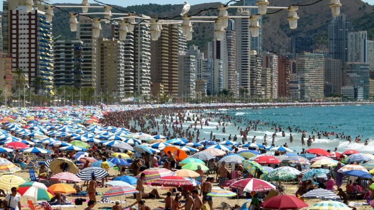 Imagen de la playa de Benidorm, imagen de archivo