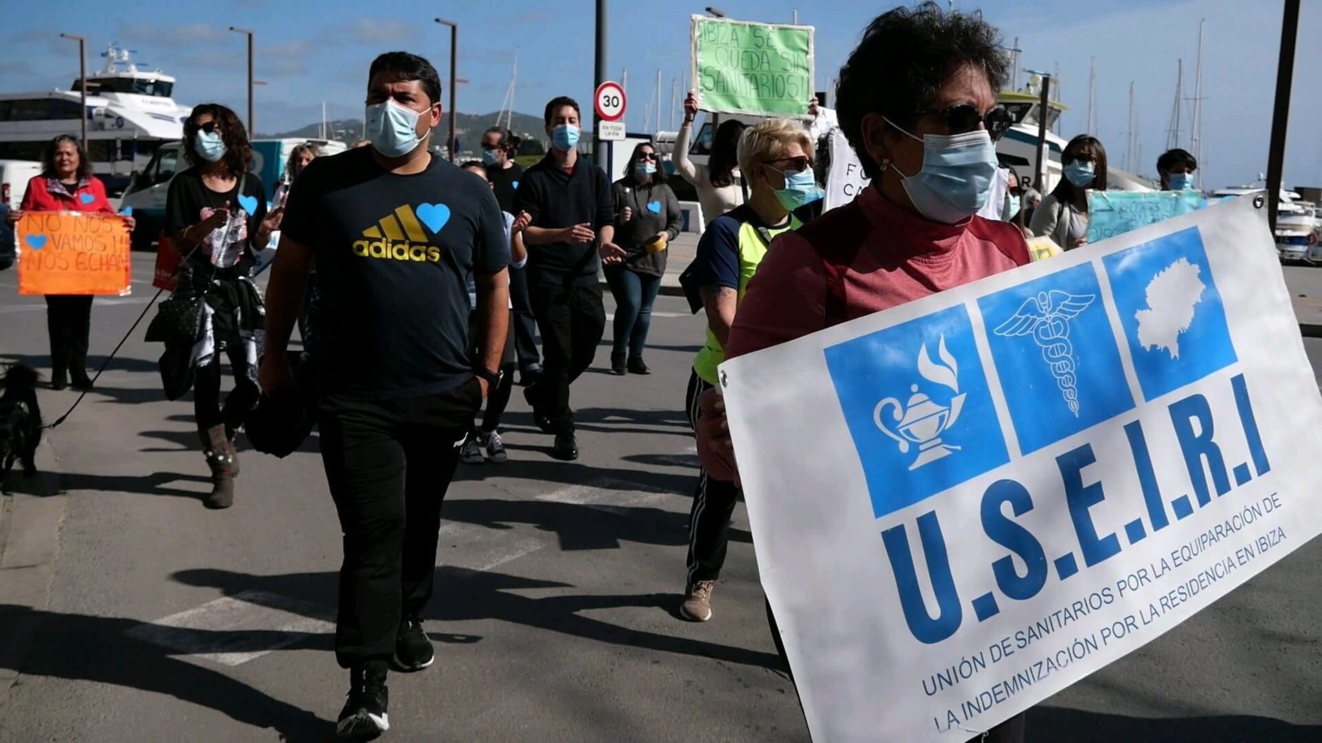 Un momento durante la marcha