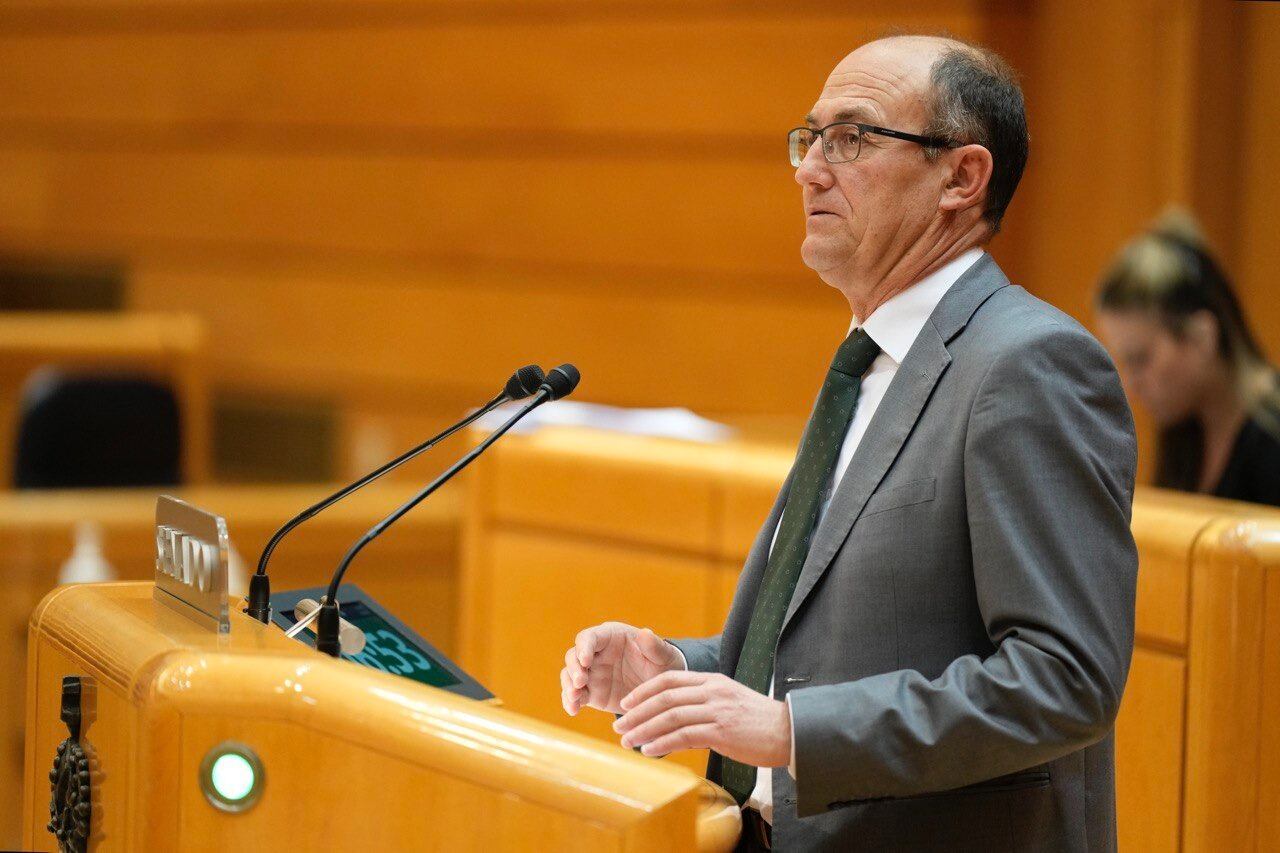 Jorge Martónez en el Senado durante su intervención