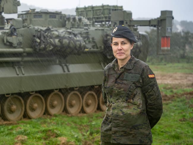 Teniente Coronel Gámez, jefa del Batallón de Zapadores Córdoba X de Cerro Muriano