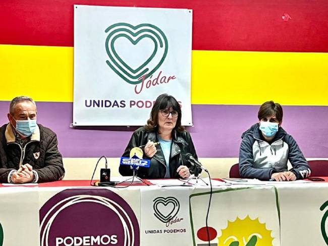 José Luis Angulo, primero a la izquierda, en una rueda de prensa el pasado mes de diciembre de 2021