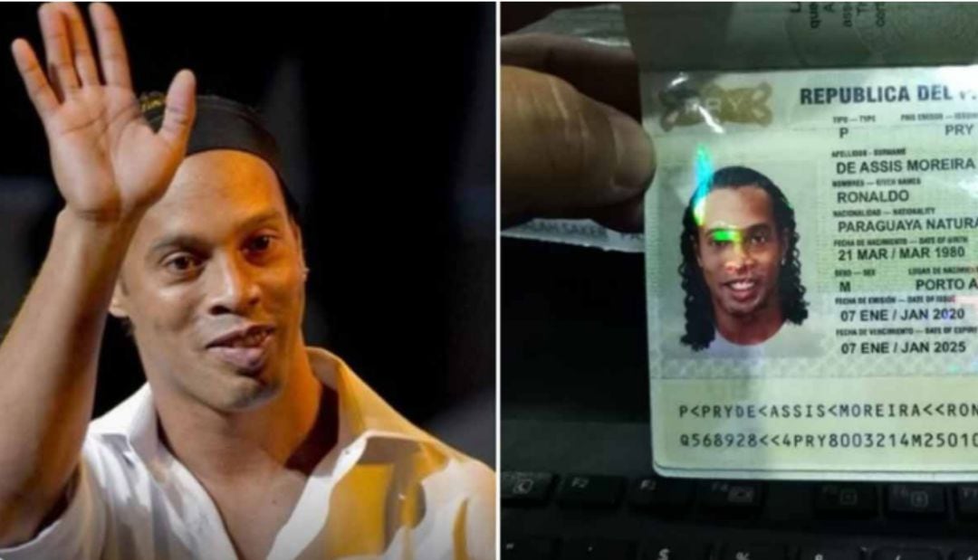 Ronaldinho, retenido en Paraguay