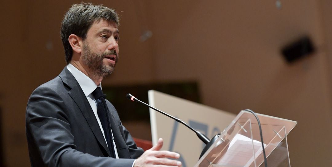 Andrea Agnelli, durante una comparecencia