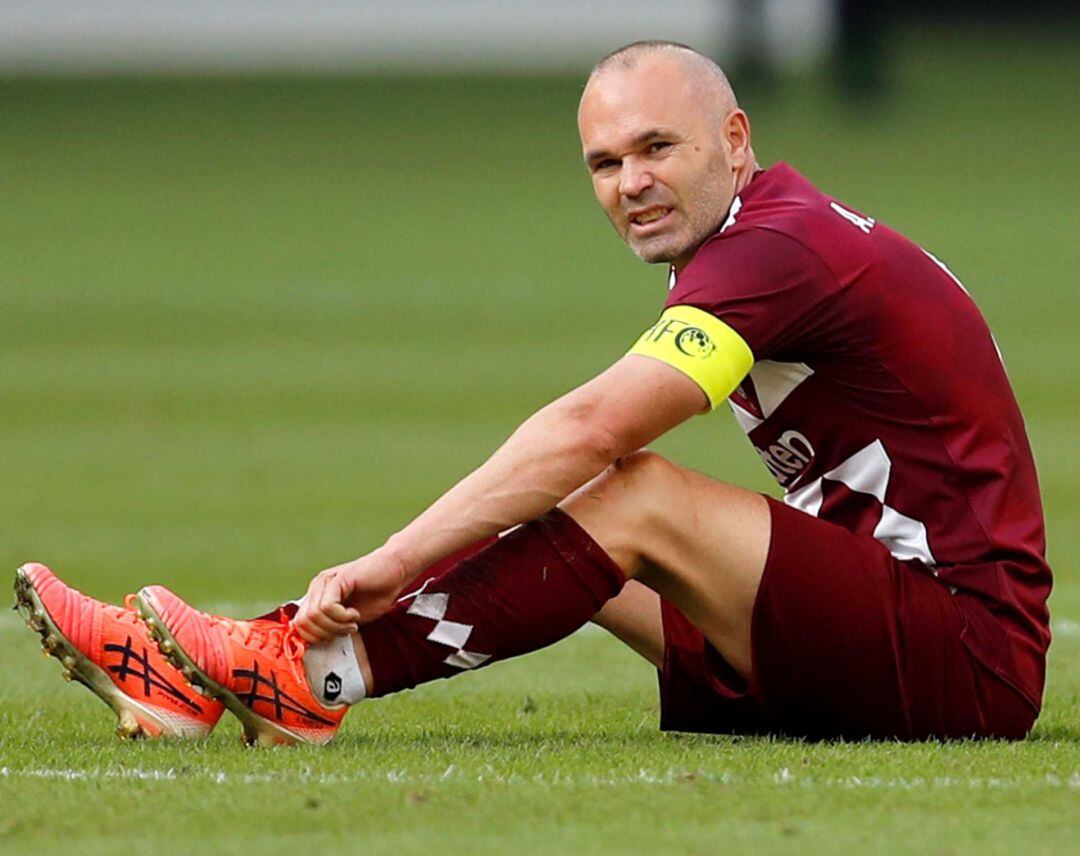 Andrés Iniesta, en un partido del Vissel Kobe.