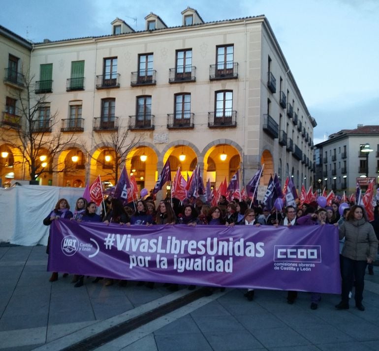 Cabecera de la manifestación del pasado 8 de Marzo, en Ávila