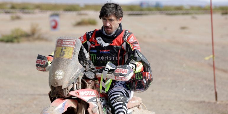 Joan Barreda, en una de las etapas de este Dakar