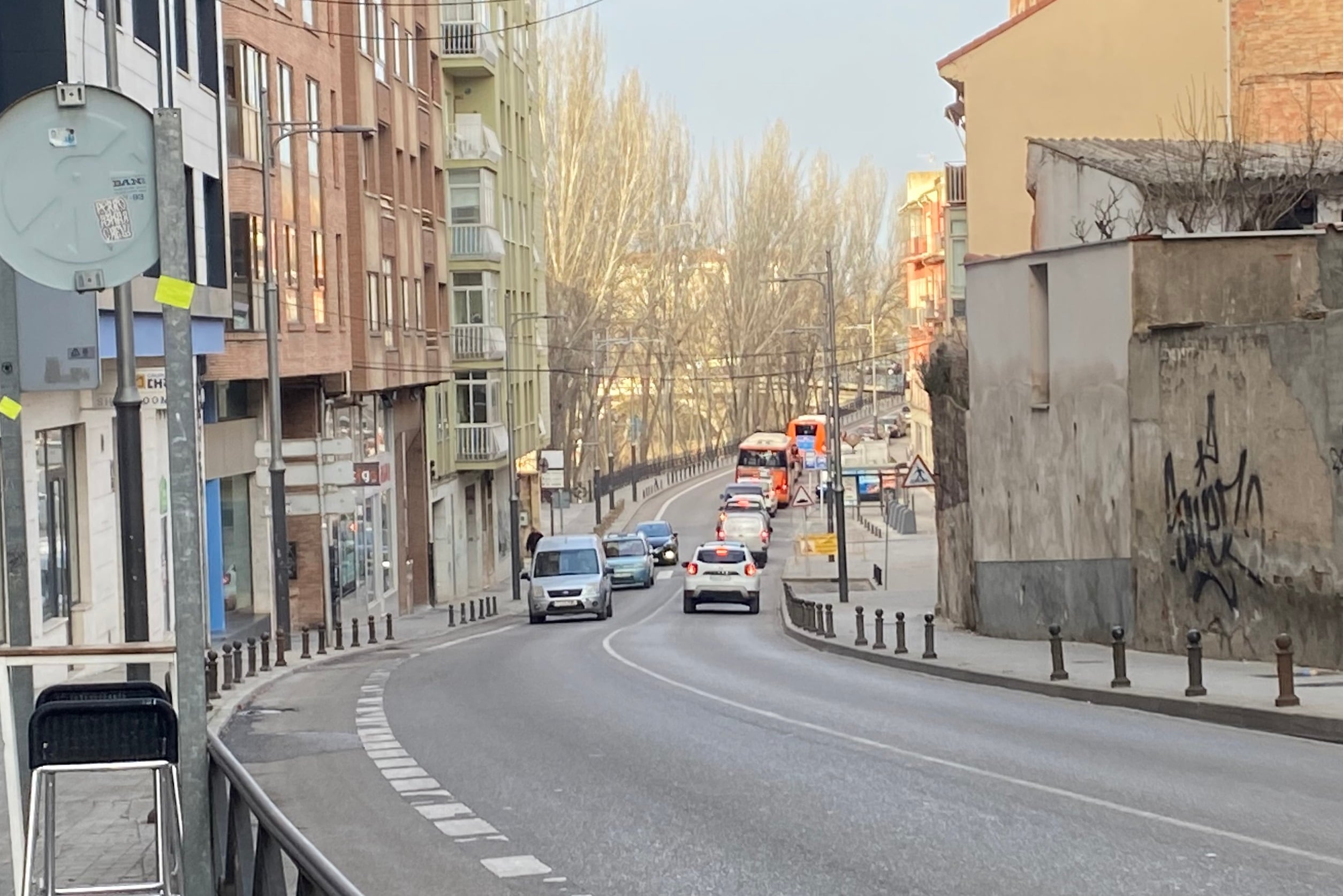 Tráfico calle Postas el pasado viernes