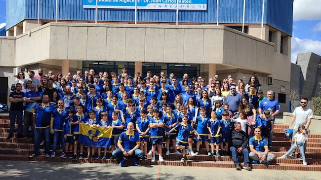 Foto de familia del Waterpolo Algeciras