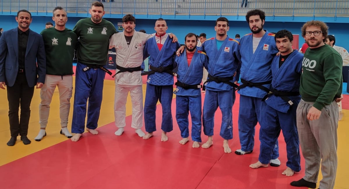 Integrantes del club de Judo de Costa Teguise.