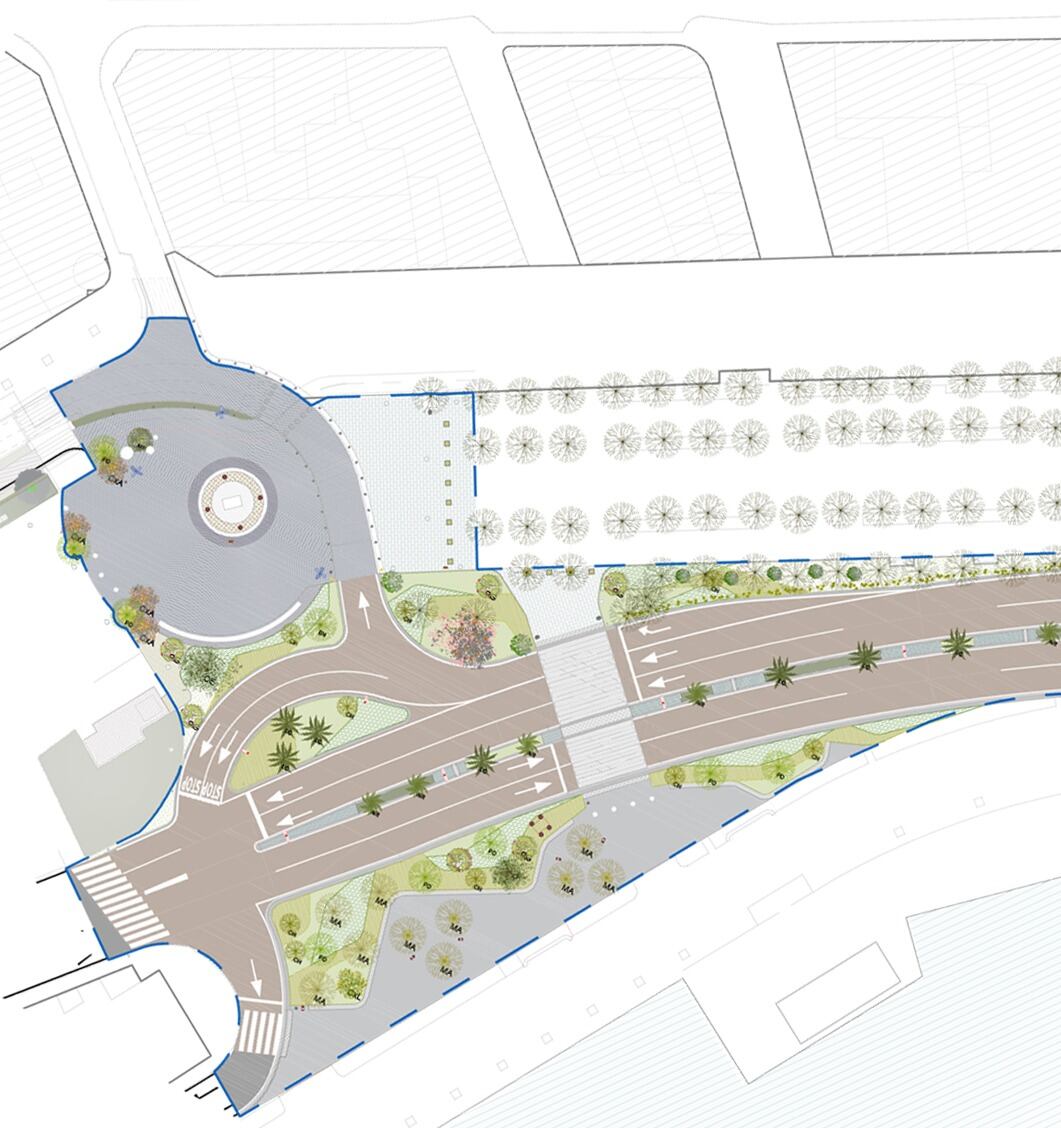 Plano de la actuación en la plaza de Canalejas y Mártires de la Libertad