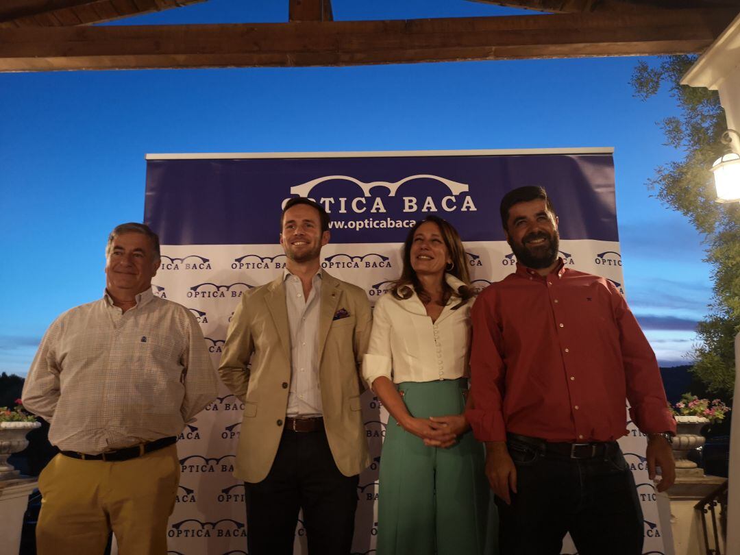 Cristóbal Beltrán, Nacho Alonso, Begoña Fernández y Jesús Beltrán en la presentación del torneo