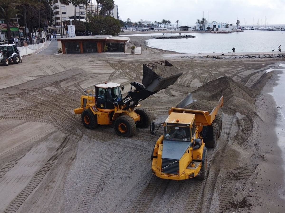 La Costa del Sol acelera la reparación de sus playas de cara a Semana Santa tras los temporales