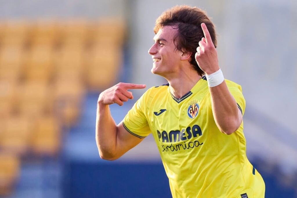 Slavy celebra un gol con el Villarreal B