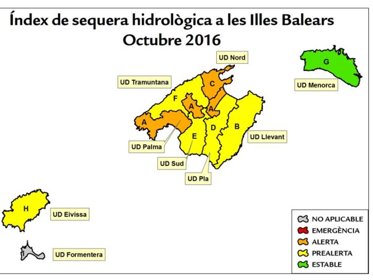 Las lluvias de octubre aumentan las reservas de Baleares hasta el 44 %