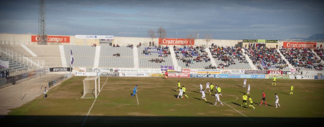 Partido del Real Jaén en el Estadio de la Victoria.