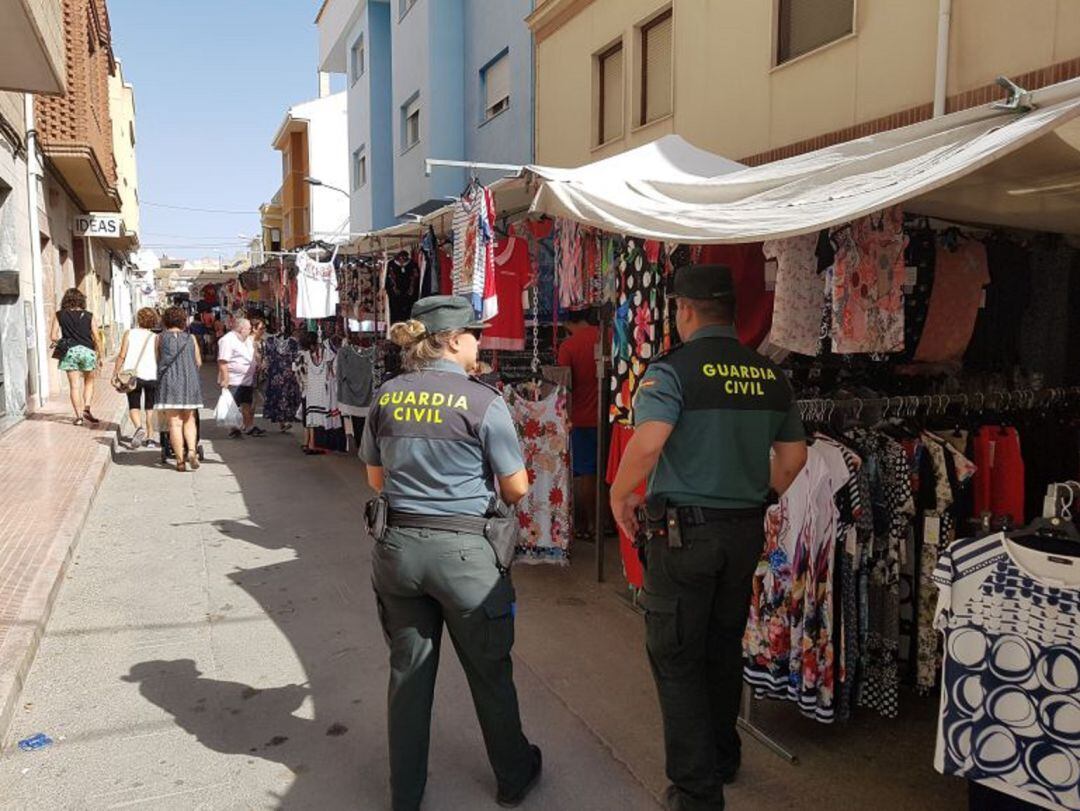 Imagen de archivo del mercadillo de Sax antes del estado de alarma 