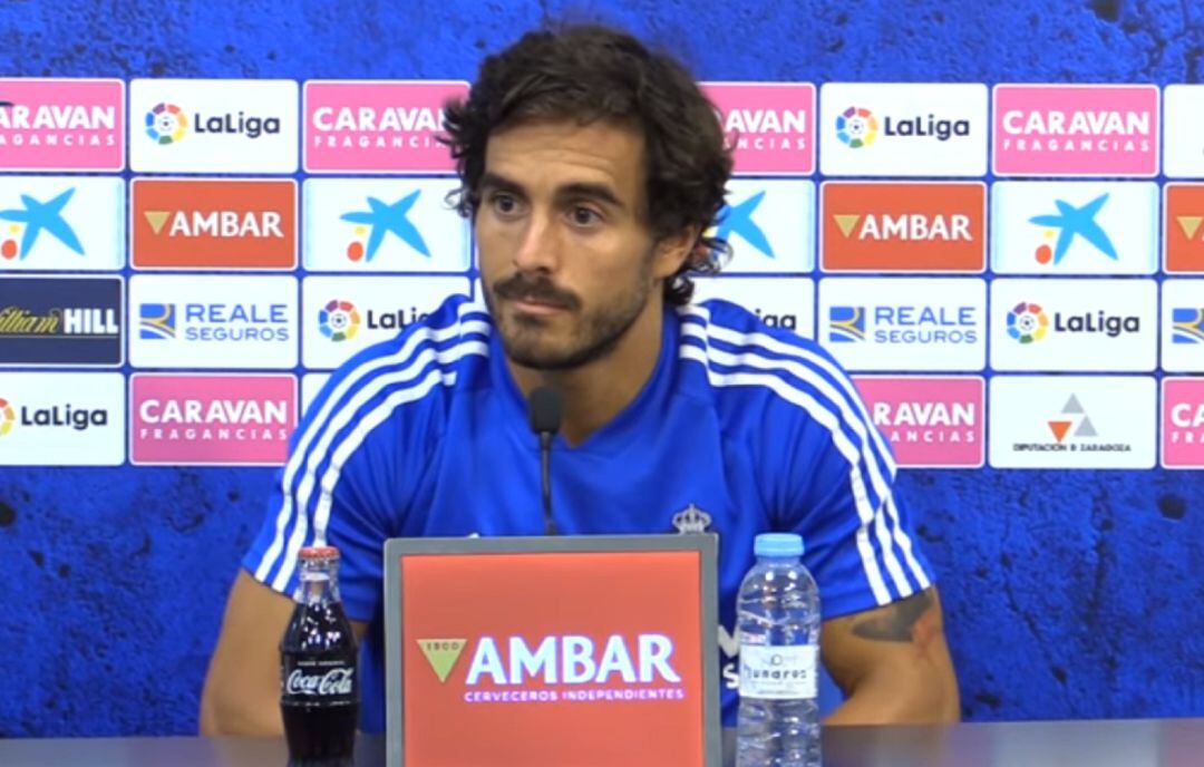 Javi Ros durante la rueda de prensa esta mañana en la Ciudad Deportiva