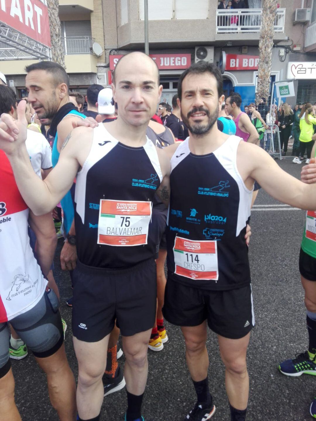 Cristian Bautista y Paco Crespo completaron una gran Media Maratón de Santa Pola 