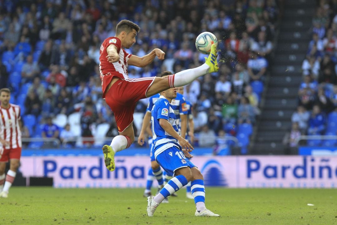 César de la Hoz en Riazor. 