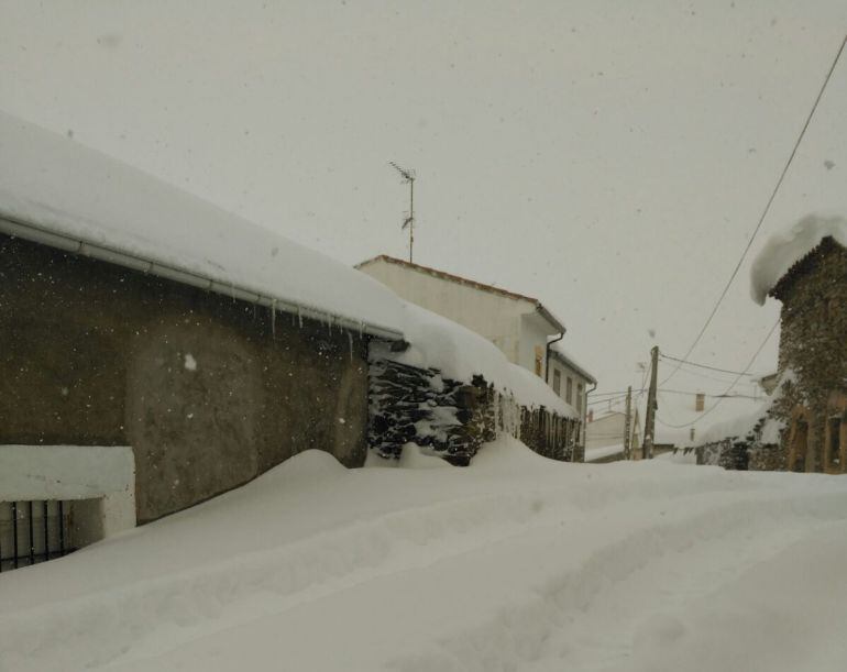 Imagen de Solana de Ávila durante la nevada del 7 de enero de 2018