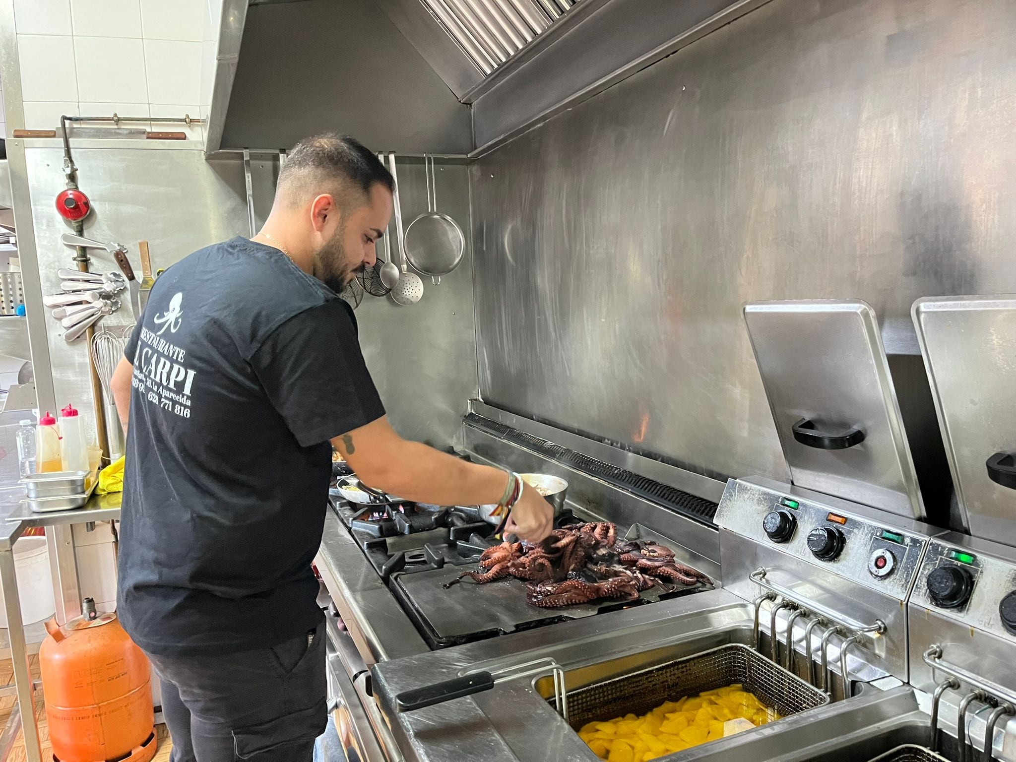 Pulpo a la cartagenera en el restaurante El Carpi