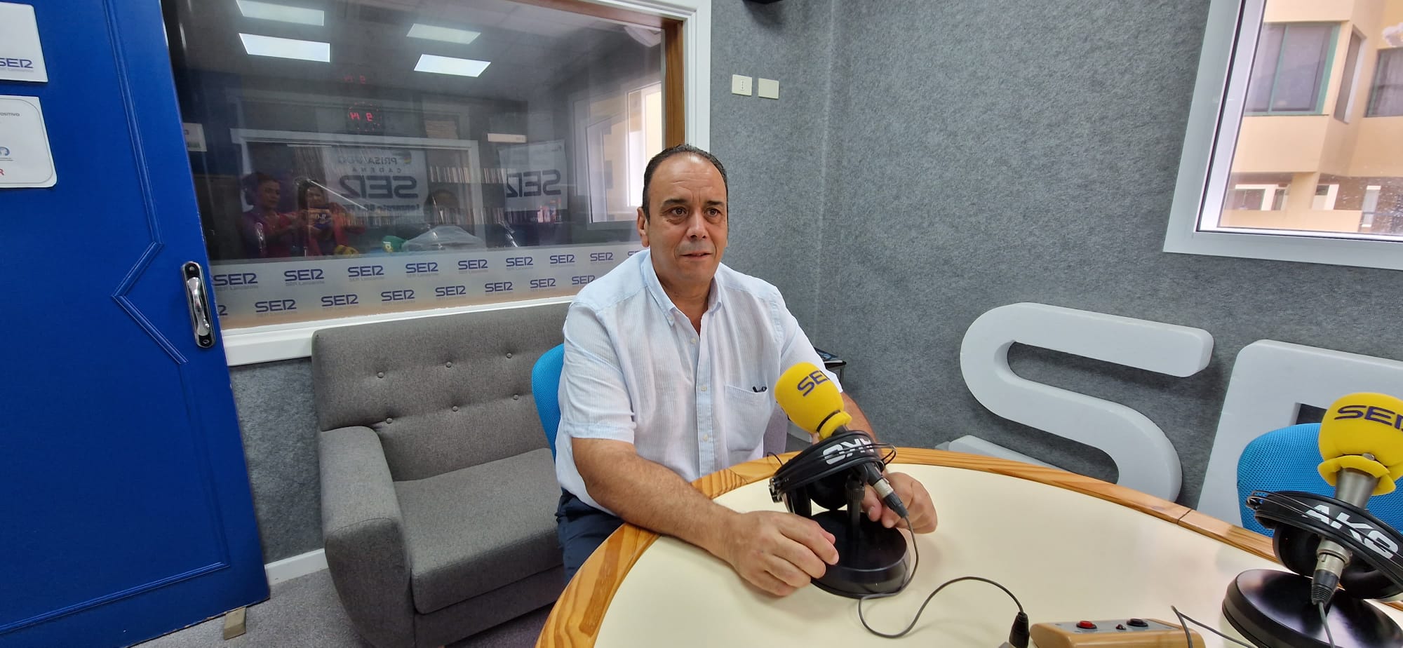 Andrés Stinga, consejero de Aguas, Sector Primario y Presidencia del Cabildo en los estudios de SER Lanzarote.