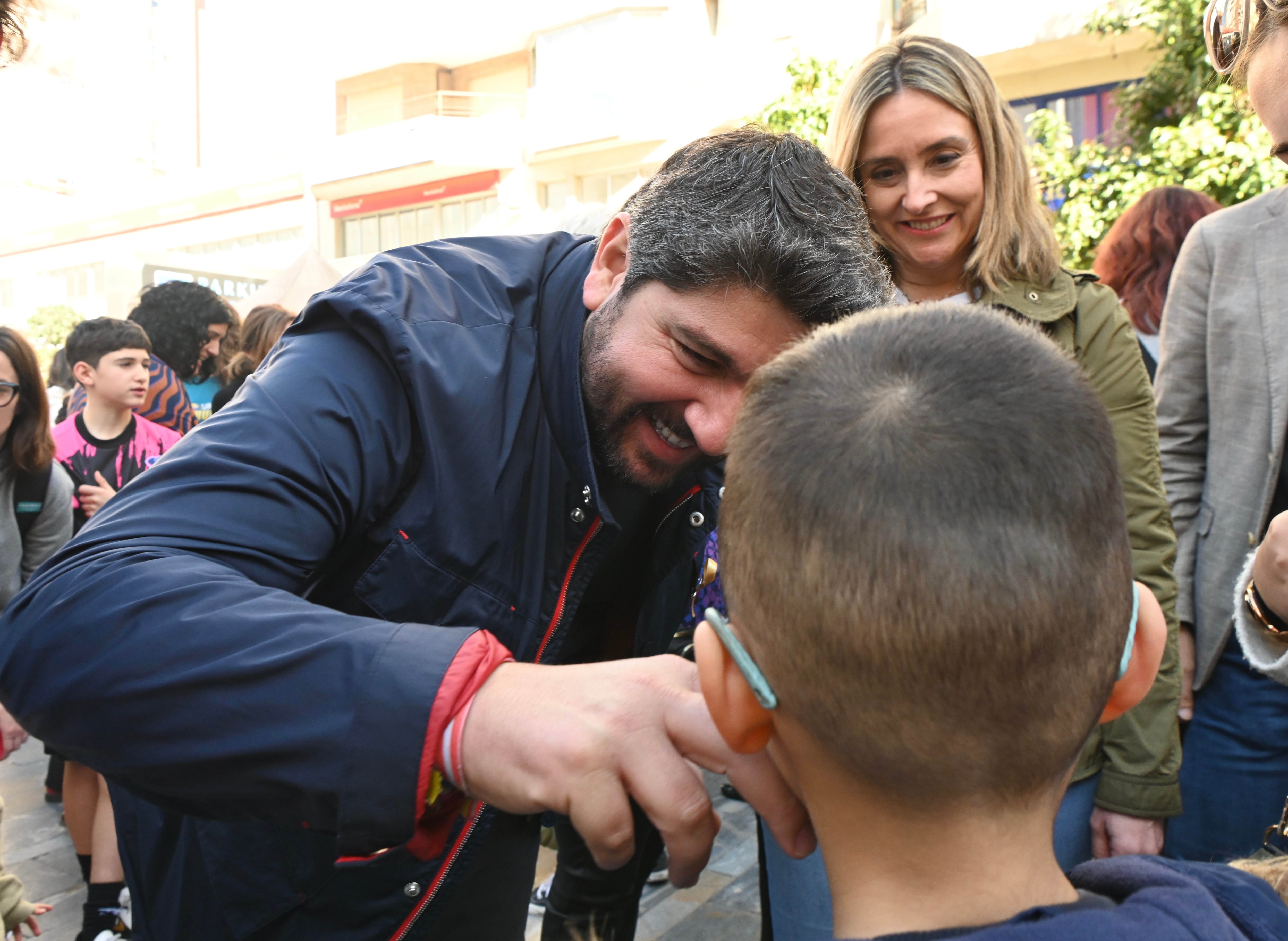 Fernando López Miras, en el acto organizado por la Asociación de Familiares de Niños con Cáncer de la Región de Murcia (Afacmur) con motivo del Día Internacional del Cáncer Infantil.