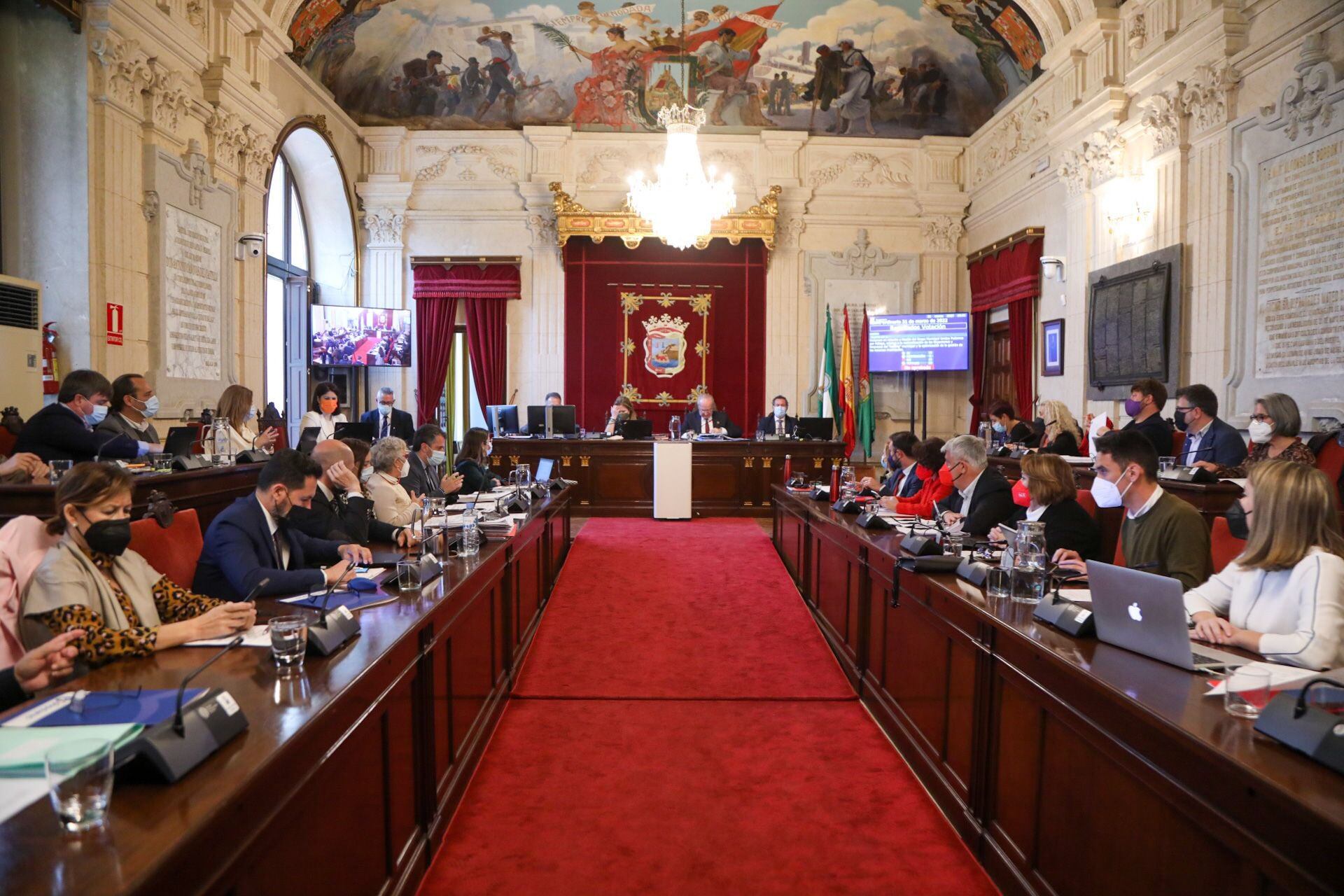Pleno del mes de marzo en el ayuntamiento de Málaga