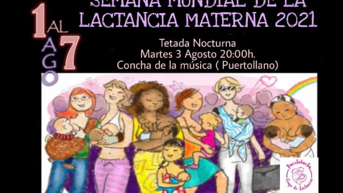 Puertolacta promueve una "tetada nocturna" para celebrar la Semana Mundial de la Lactancia Materna