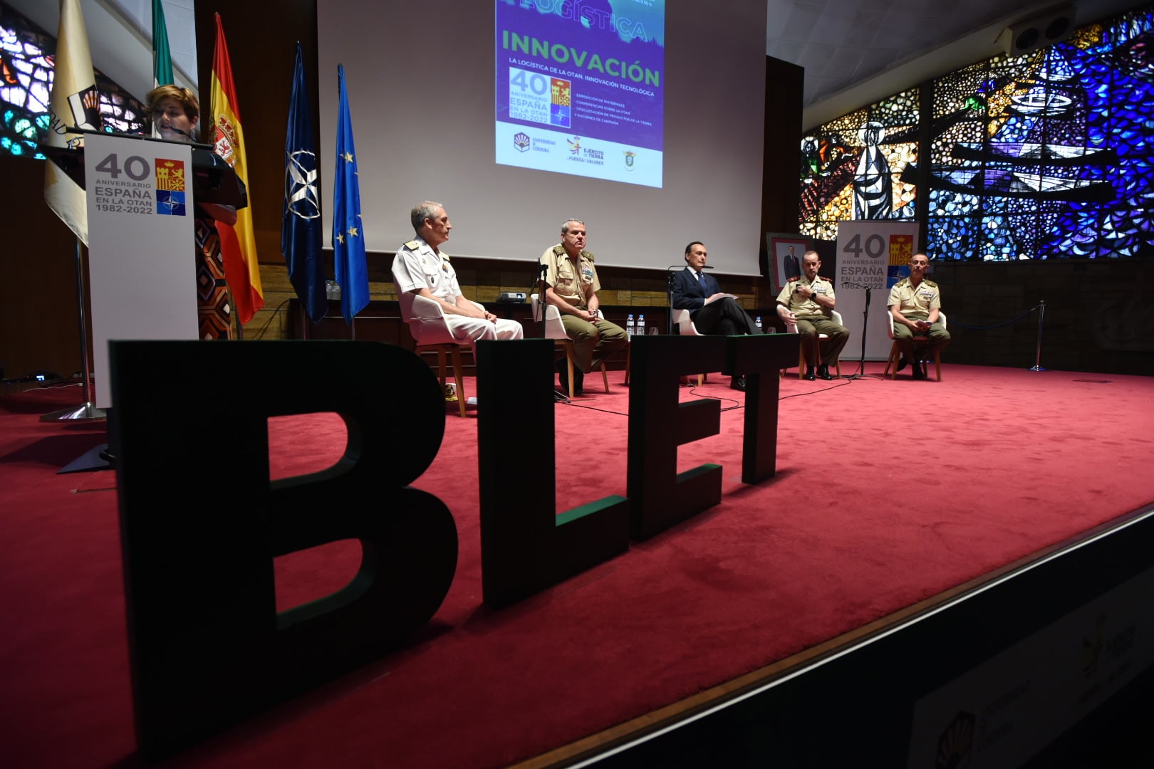 Inauguración de la jornada “La Logística de la OTAN. Innovación Tecnológica” en Rabanales.